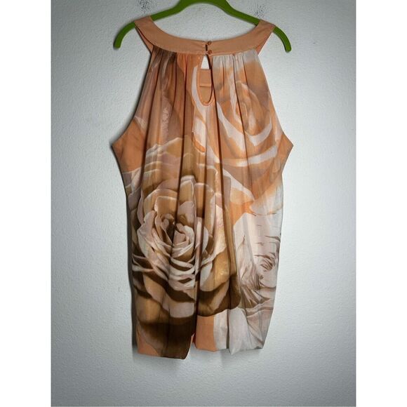 JOY IS CONTAGIOUS BOHEMIAN SLEEVELESS TOP SIZE 1X Floral Print Lined - Picture 3 of 13